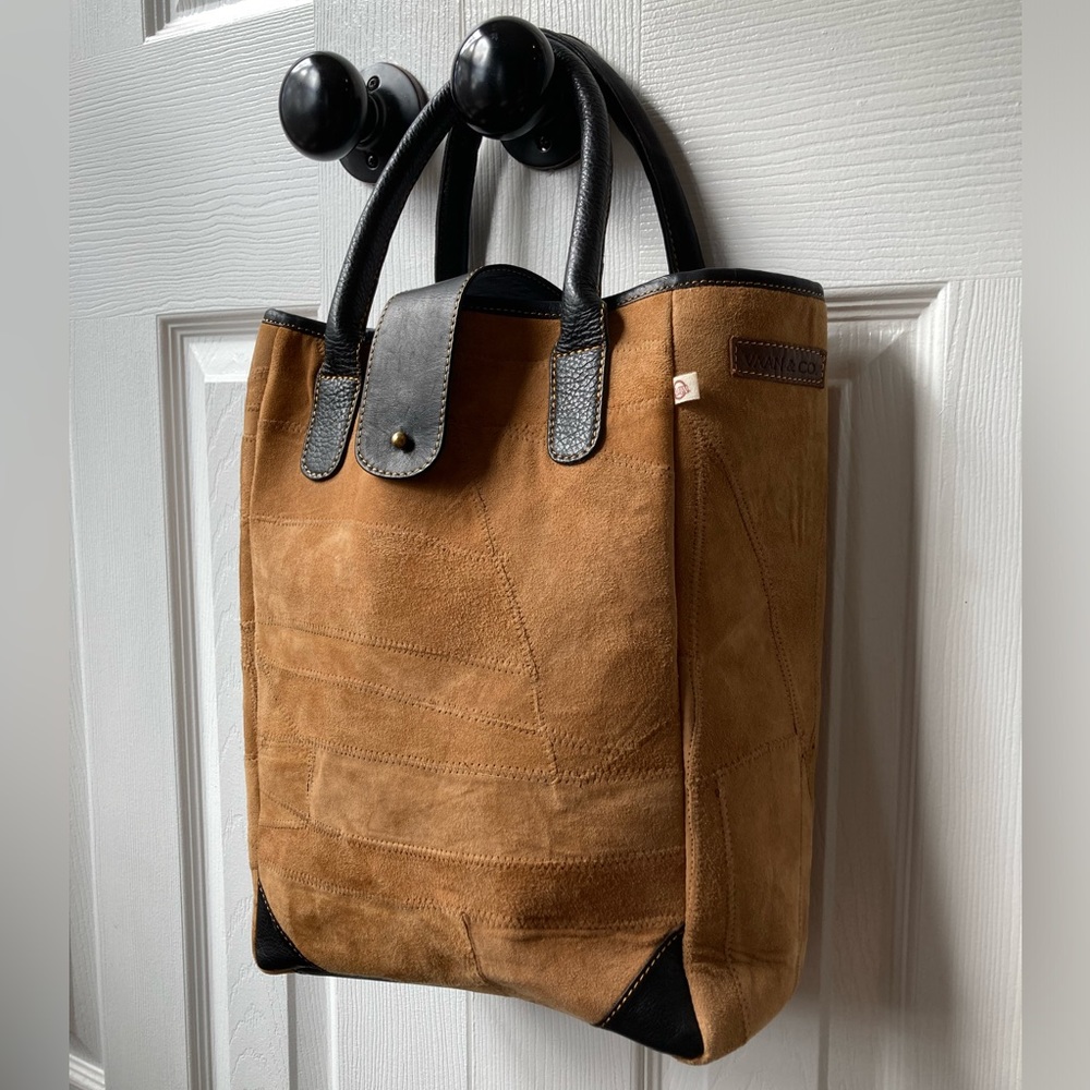 Vaan & Co leather patchwork tote